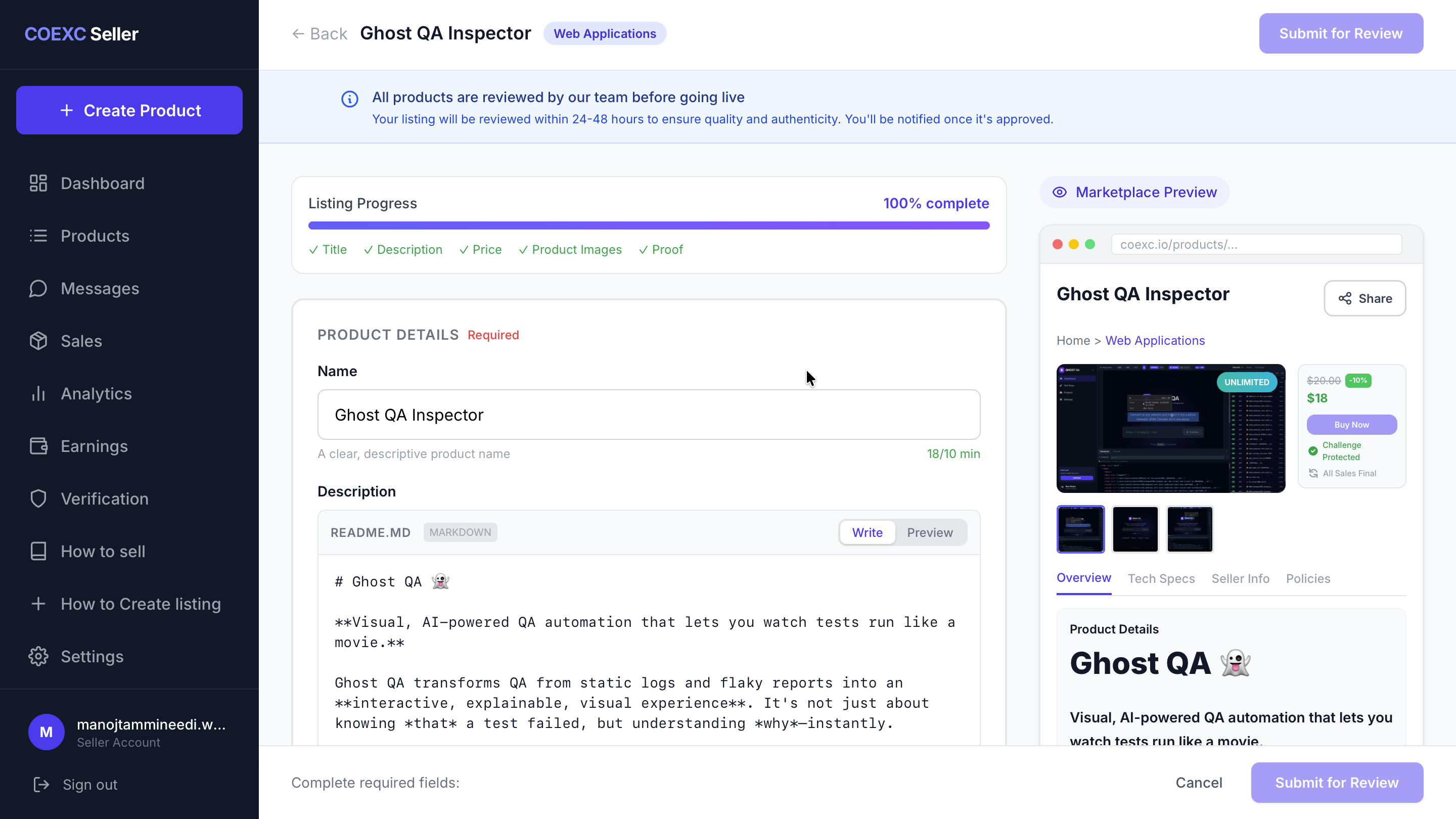 Step 2: Add Description and View Preview