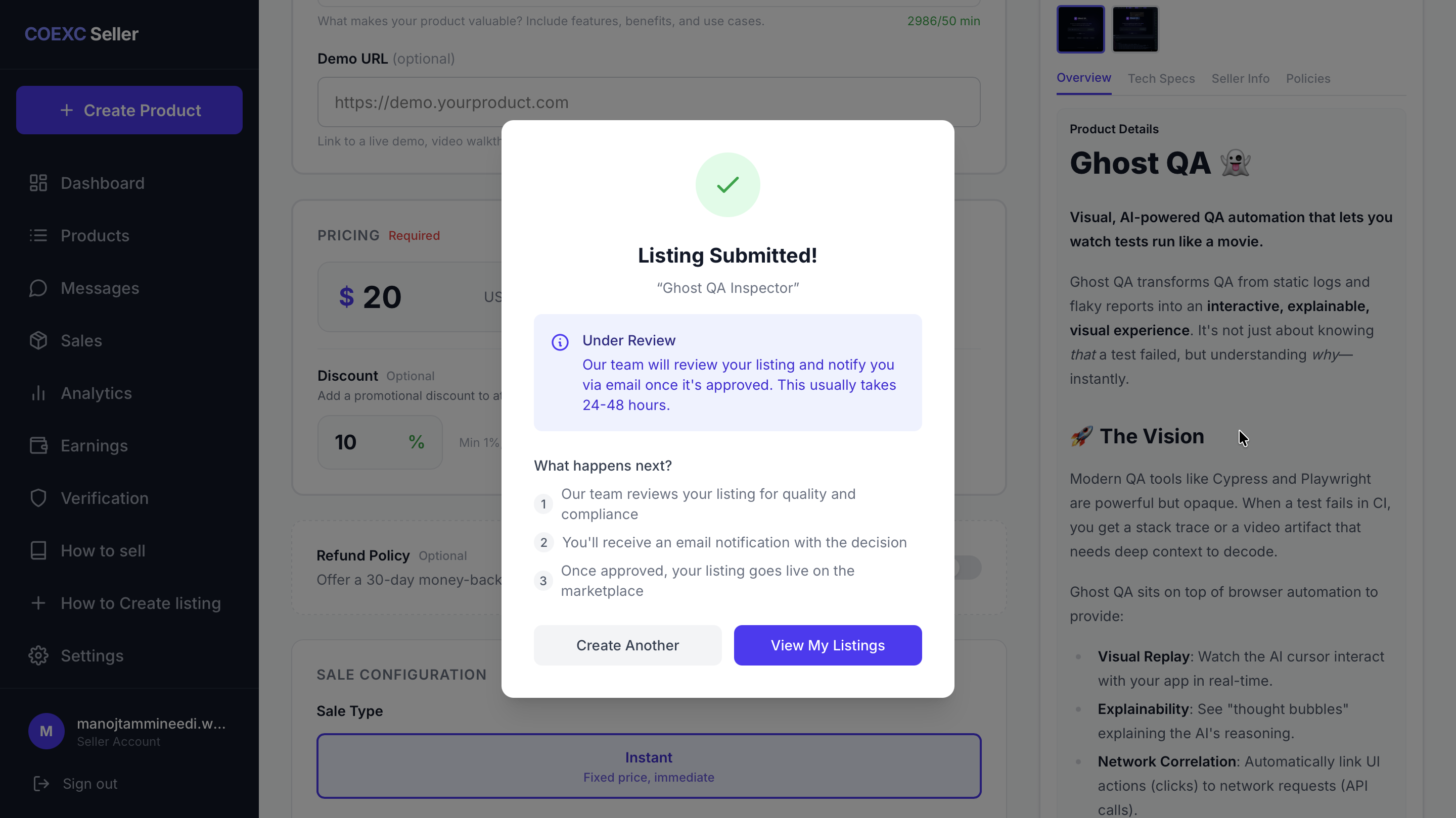Step 3: Upload Proof and Submit